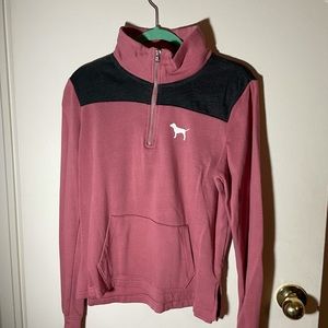 Pink VS half zip sweater